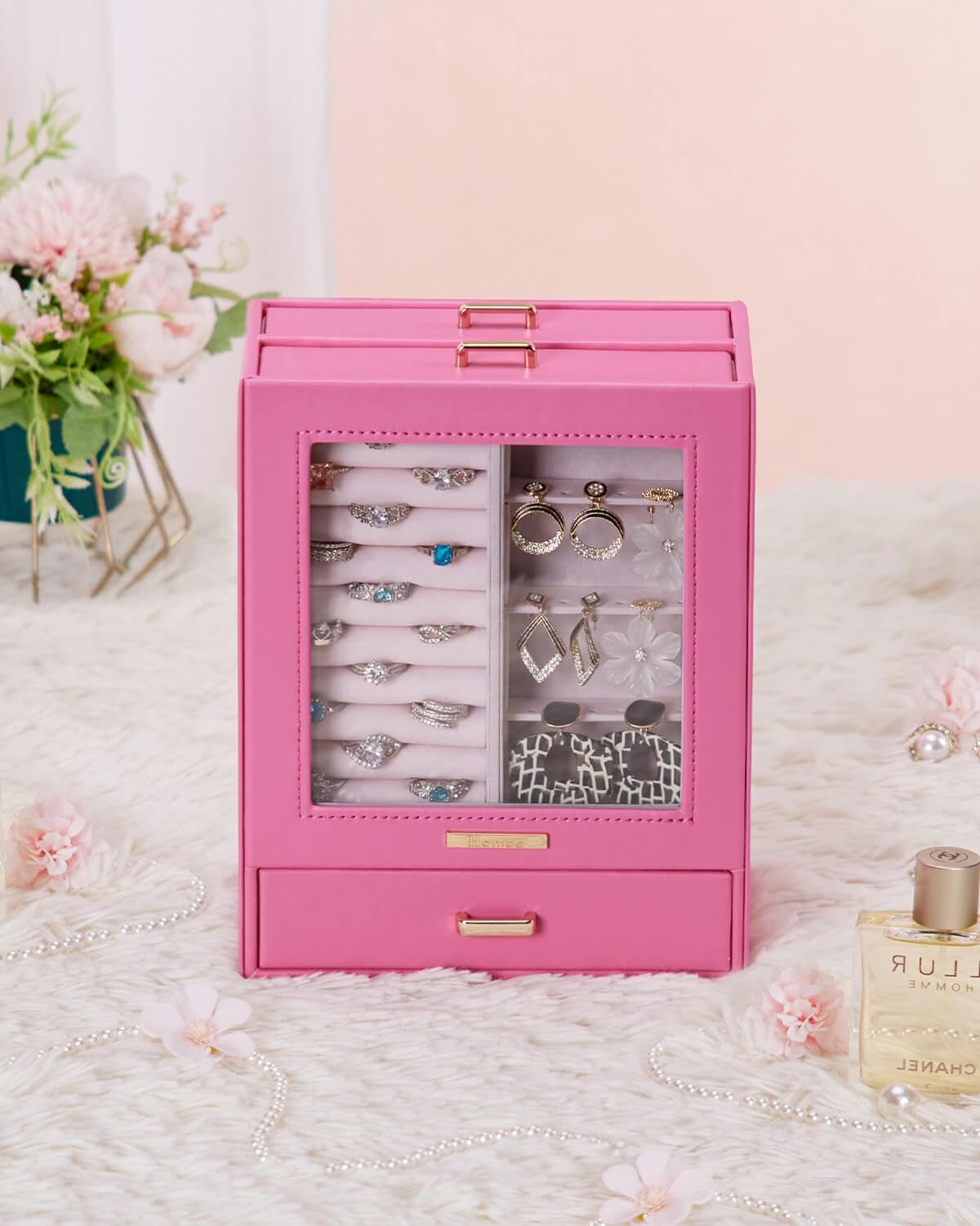 Display Jewelry Box for Girls: Starter Organizer with Clear Window