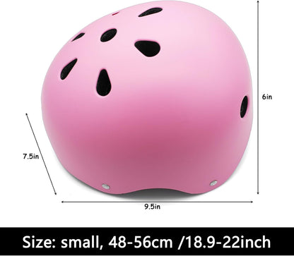 Kids Bike Helmet with Protective Gear Set, Toddler Skateboard Helmet for Ages 3-5-8 Boys Girls, Adjustable Safety Helmet with Knee Elbow Wrist Pads for Bicycling, Skating, BMX