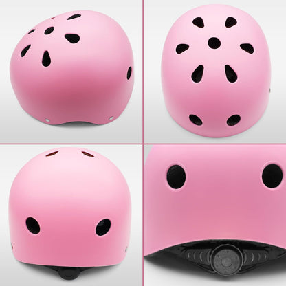 Kids Bike Helmet with Protective Gear Set, Toddler Skateboard Helmet for Ages 3-5-8 Boys Girls, Adjustable Safety Helmet with Knee Elbow Wrist Pads for Bicycling, Skating, BMX