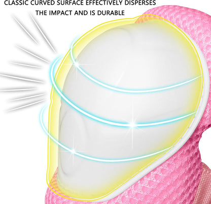 Kids Bike Helmet with Protective Gear Set, Toddler Skateboard Helmet for Ages 3-5-8 Boys Girls, Adjustable Safety Helmet with Knee Elbow Wrist Pads for Bicycling, Skating, BMX