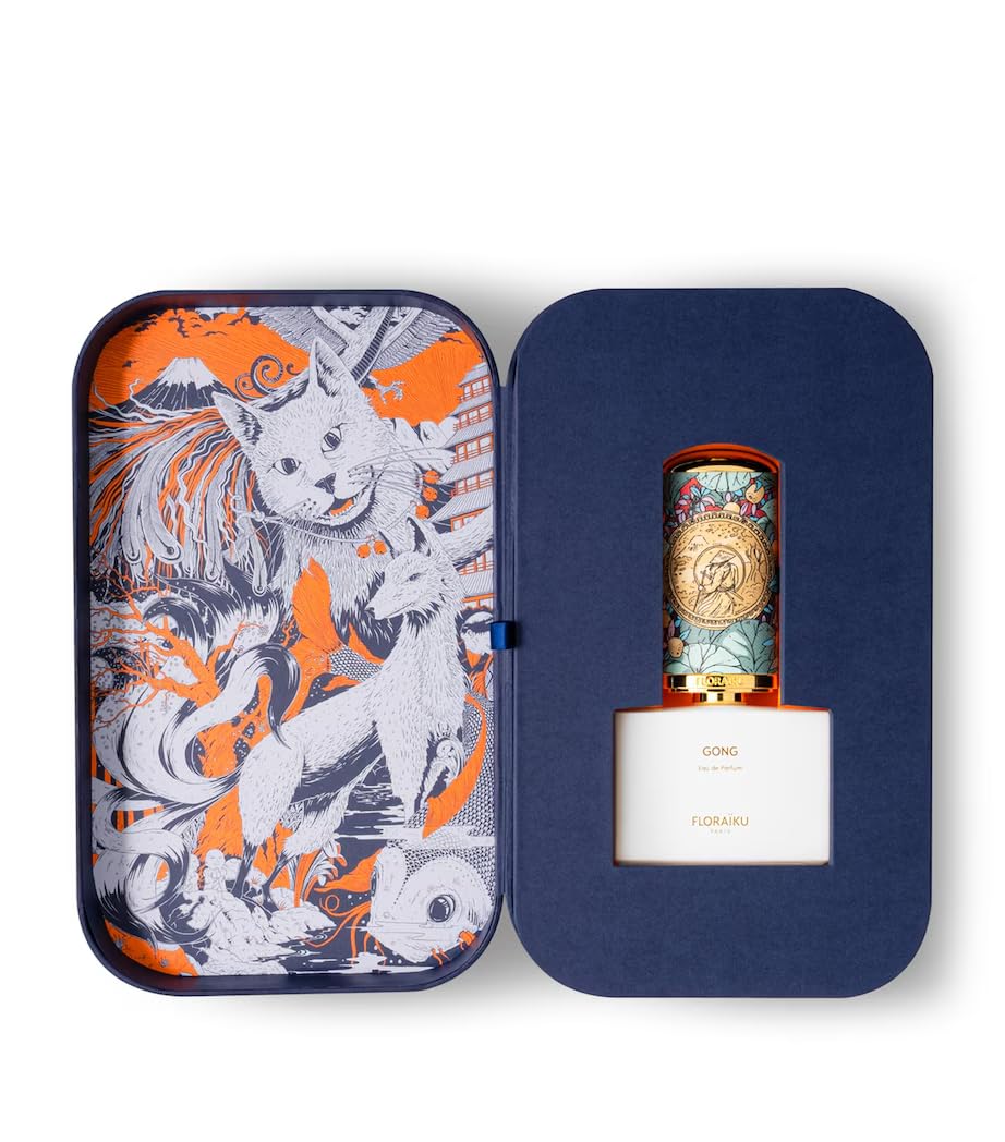 Floraiku Gong Eau De Parfum Set for Unisex, 1.6 Oz + 0.33 Oz Spray – Woody Spicy Scent with Italian Mandarin, Pink Pepper & Sandalwood – Inspired by Japanese Tea Ceremony and Dorayaki Accord