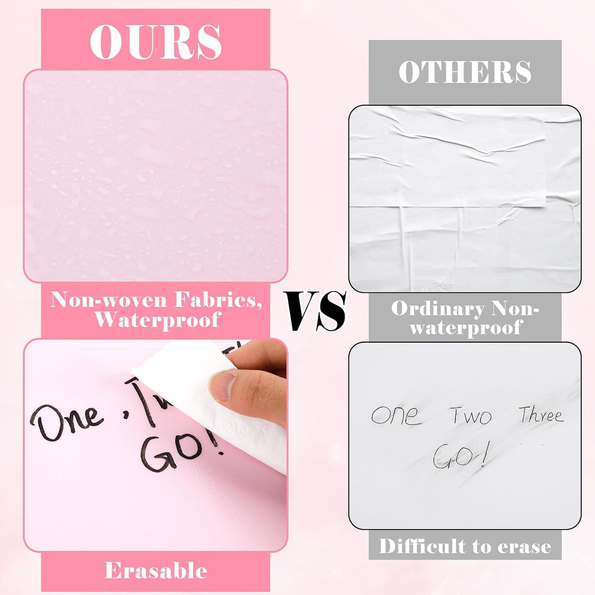 Pink Bulletin Board Roll Non-Woven Fabric Poster 15.55" x20ft