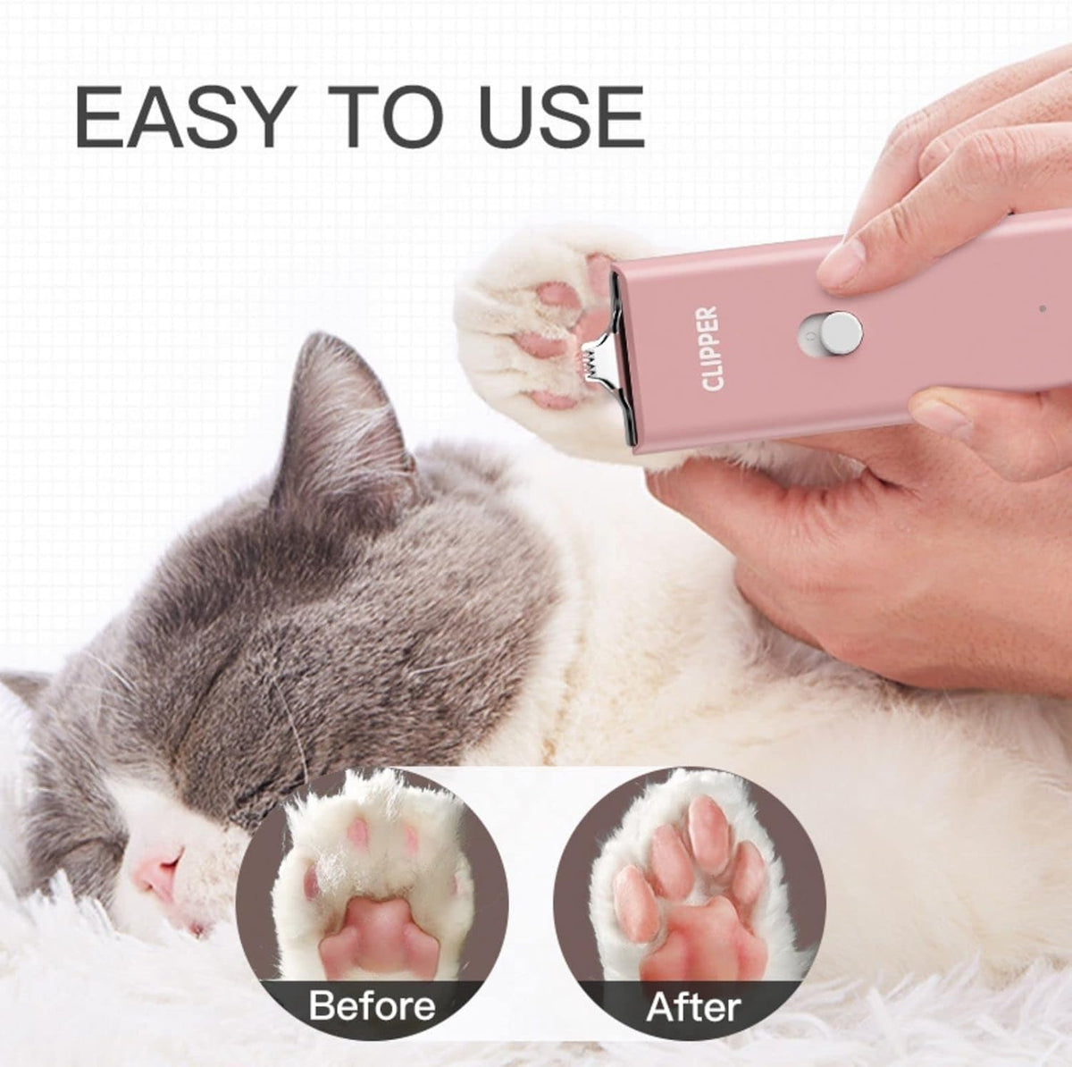Dog Cat Home Hair Waterproof Clipper Portable Pet Shaver