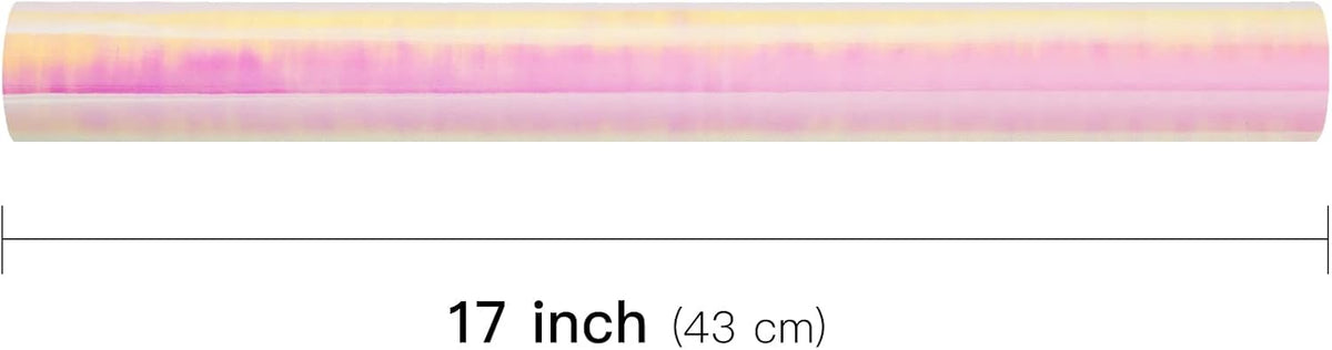 Pink Wrapping Paper Roll - Holographic Iridescent Wrapping Paper for Birthday, Valentine's, Mother's Day, Holiday - 17 inches x 32.8 Feet (47.23 sq.ft.)