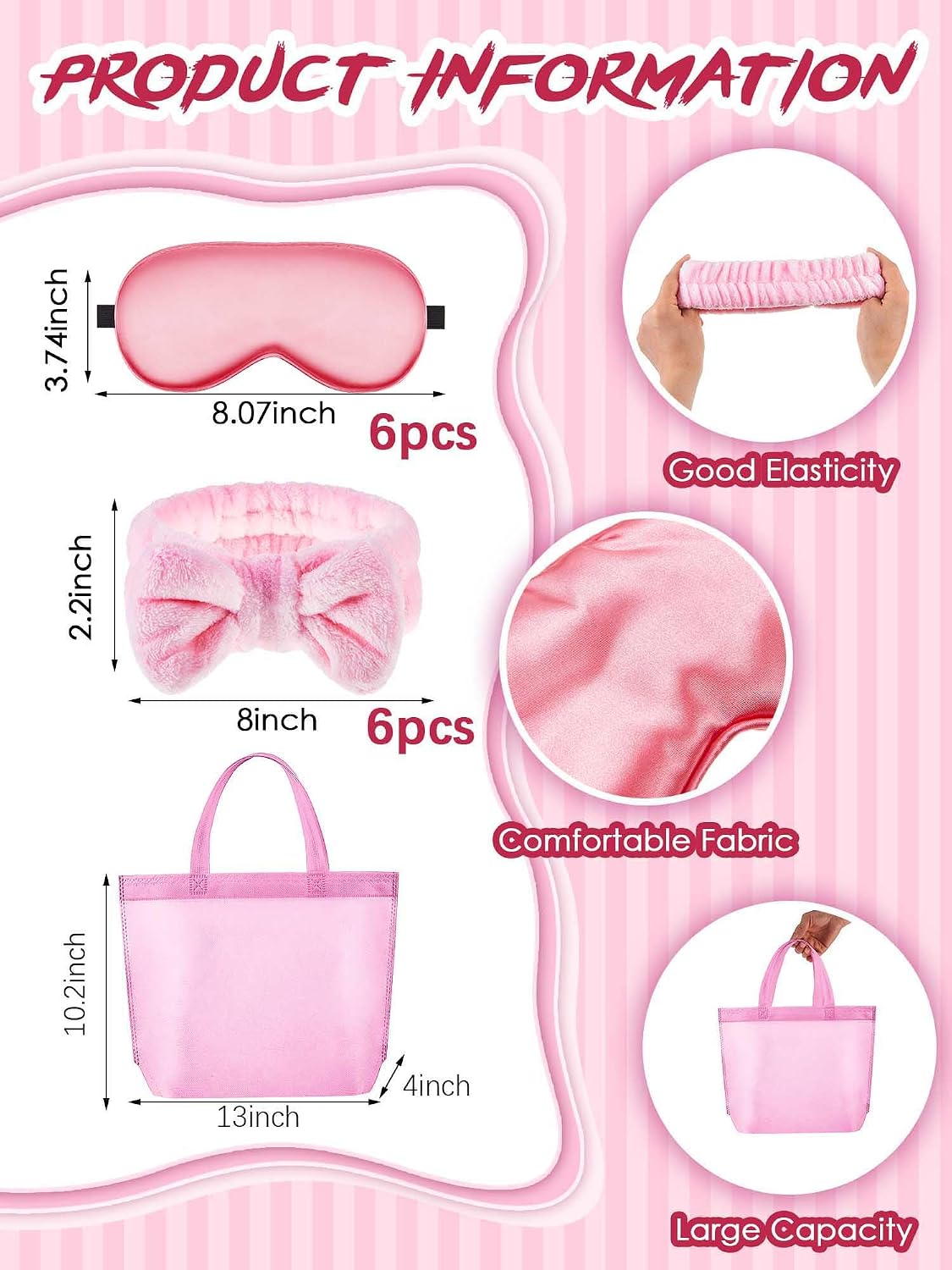 24 Pcs Sleepover Party Supplies for Girls Trendy