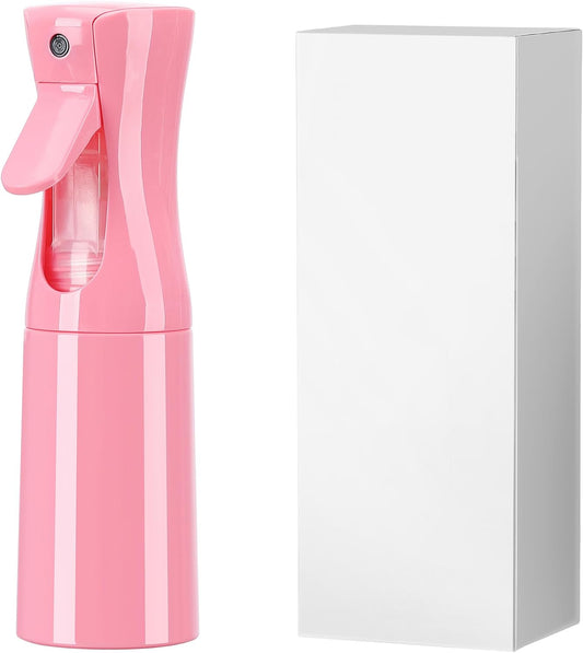 (Pink Hair Mister Spray Bottle，Spray Water Bottle Fine Mist Refillable Plants（6.8OZ /200ML） Barber，Showering Pets, Plants, travel, Ironing and Cleaning ﻿ ﻿ ﻿(Continuous Spray)