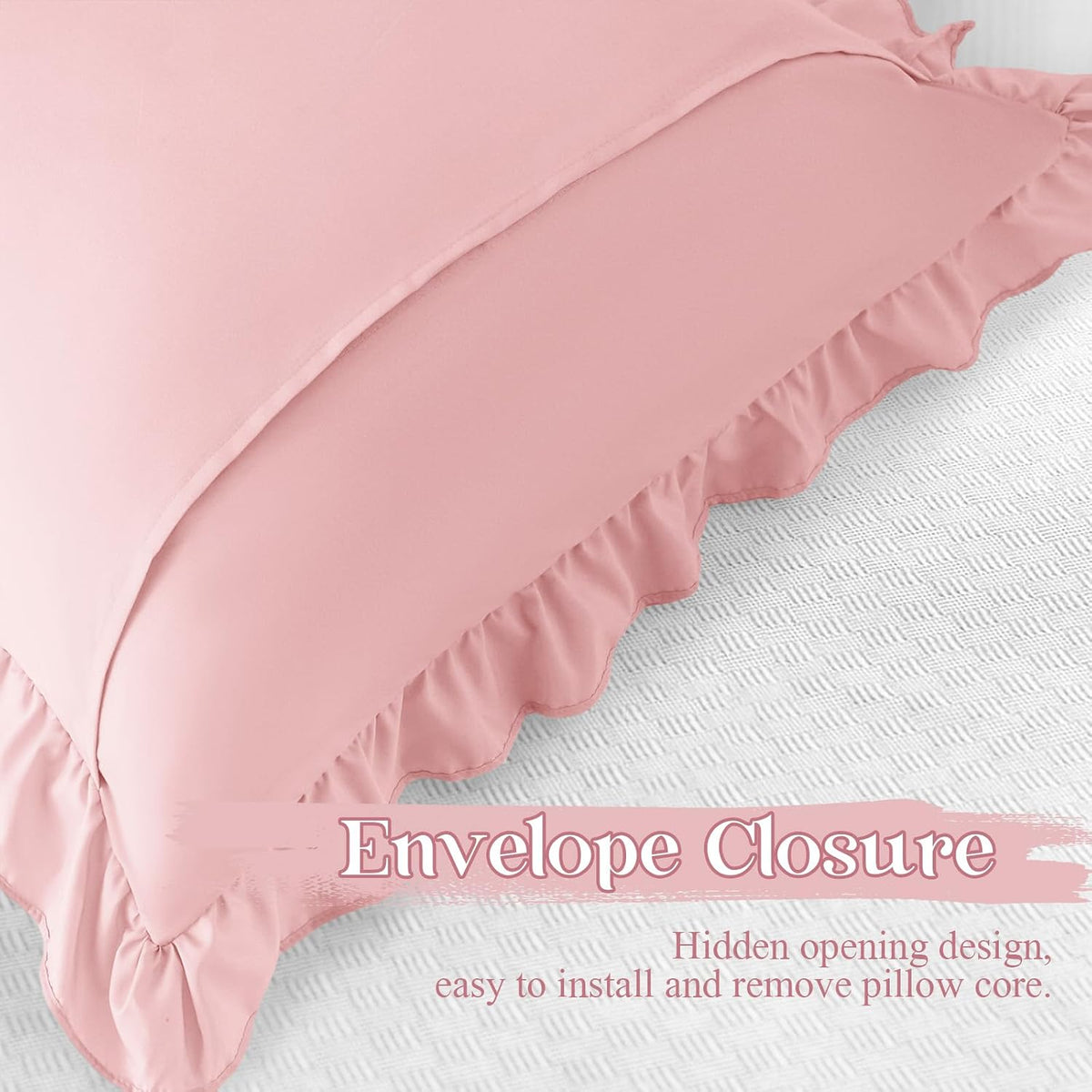 Light Pink Lumbar Pillow Covers 36x14 Inch Set of 1