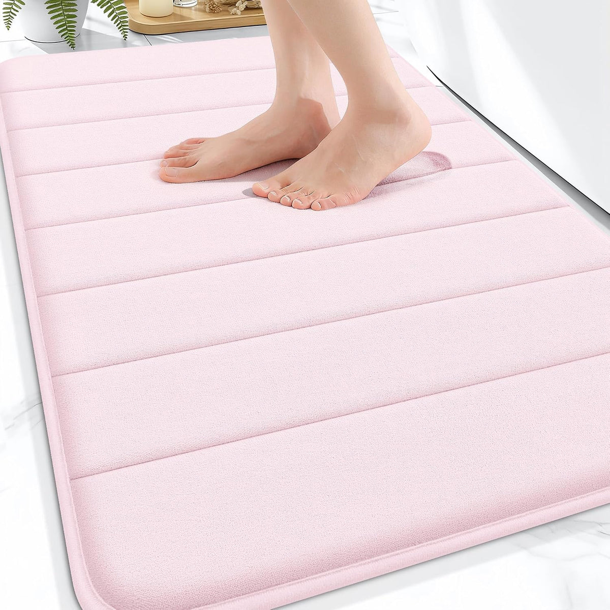 Memory Foam Bath Mat 30x20, Super Soft and Absorbent Bathroom Rugs