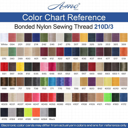 Heavy Duty Bonded Nylon 66 Sewing Thread 210D/3 T70#69 1500 Yards for Canvas Furniture Upholstery Leather Goods Automotive Leather Footwear Outdoors (4047-Neon Pink)