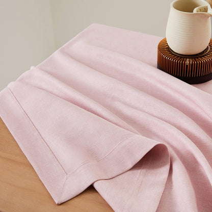 ZeeMart Linen Textured Rectangle Table Cloth, 60x104 Inch Pink