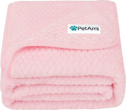 Waterproof Dog Blanket, Leakproof Pet Blanket, Twin 60x80 Light Pink