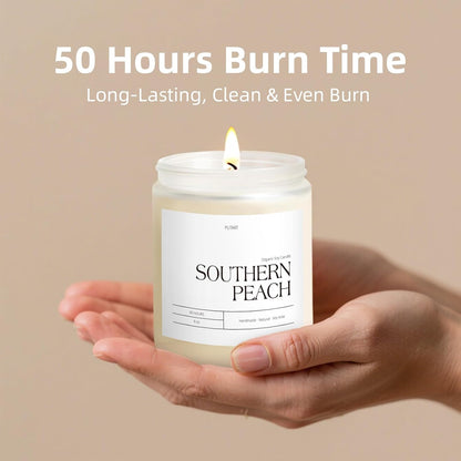 Peach Scented Candles for Home, 9oz Natural Non Toxic Soy Candles