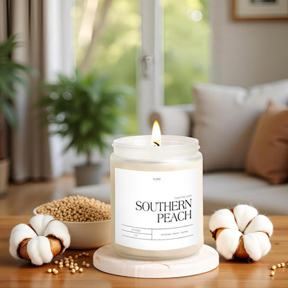 Peach Scented Candles for Home, 9oz Natural Non Toxic Soy Candles