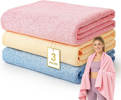 Microfiber Gym Towels for Showering Working Out Quick Dry Negative ions Large Middle Small Sizes Lightweight Gym Towel for Men Women Tennis Sports Towels for Body Hot Yoga Fitness Essentials