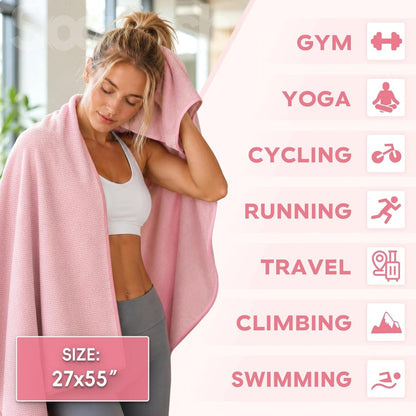 Microfiber Gym Towels for Showering Working Out Quick Dry Negative ions Large Middle Small Sizes Lightweight Gym Towel for Men Women Tennis Sports Towels for Body Hot Yoga Fitness Essentials