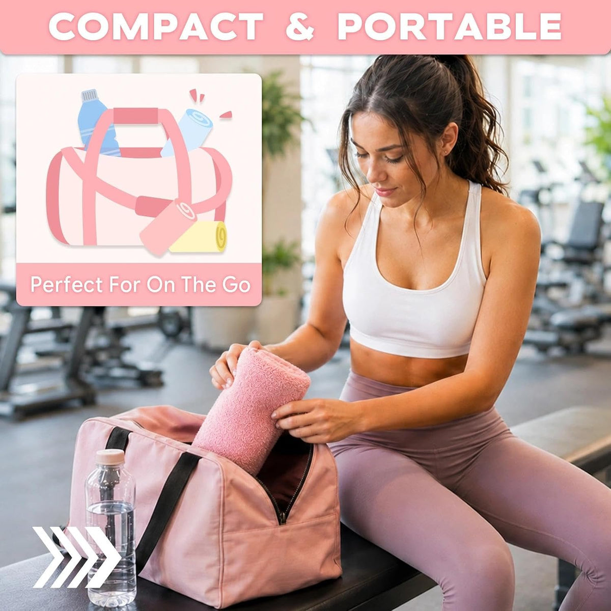 Microfiber Gym Towels for Showering Working Out Quick Dry Negative ions Large Middle Small Sizes Lightweight Gym Towel for Men Women Tennis Sports Towels for Body Hot Yoga Fitness Essentials