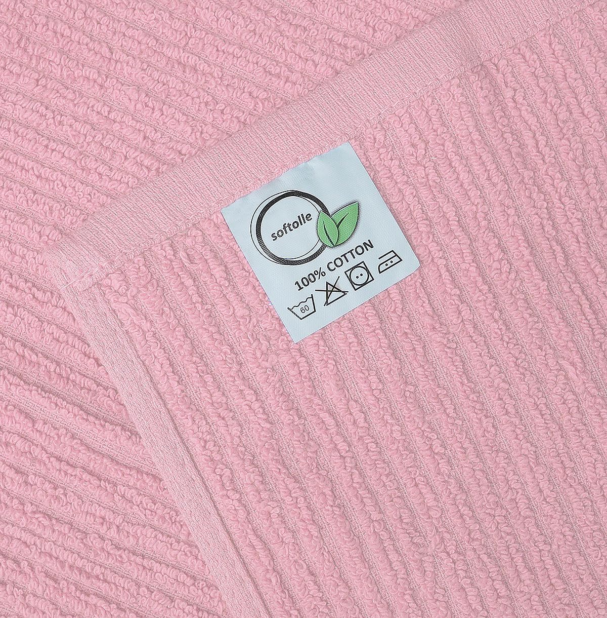 Bar Mop Towels, Pack of 12-16x19 Inches - 100% Cotton Super Absorbent Towels, Multi-Purpose for Home and Bar Cleaning (Pink)