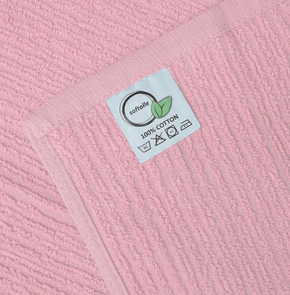 Bar Mop Towels, Pack of 12-16x19 Inches - 100% Cotton Super Absorbent Towels, Multi-Purpose for Home and Bar Cleaning (Pink)
