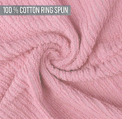 Bar Mop Towels, Pack of 12-16x19 Inches - 100% Cotton Super Absorbent Towels, Multi-Purpose for Home and Bar Cleaning (Pink)