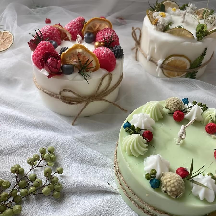Luxury Candle Collection – Strawberry, Peach & Apple Scents | Handmade Decorative Aromatherapy Candles | Perfect for Birthdays, Holidays & Home Décor