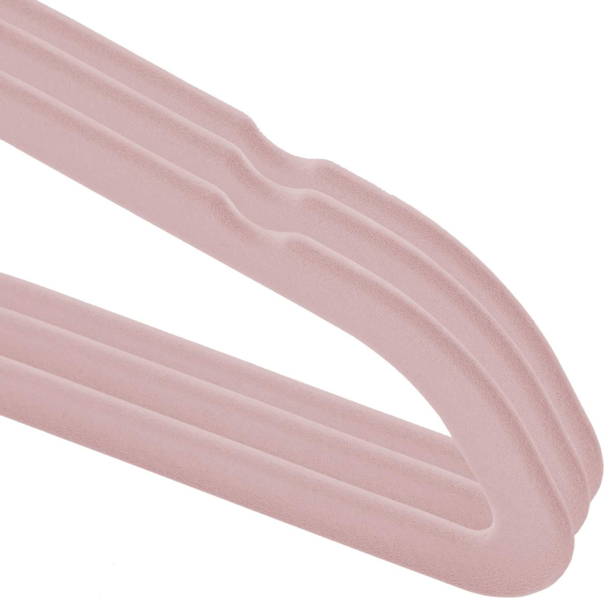 50 Velvet Baby Hangers - 11" Size for Infant & Toddler Clothes - Light Pink