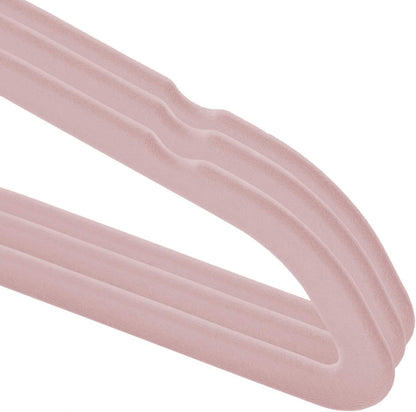 50 Velvet Baby Hangers - 11" Size for Infant & Toddler Clothes - Light Pink