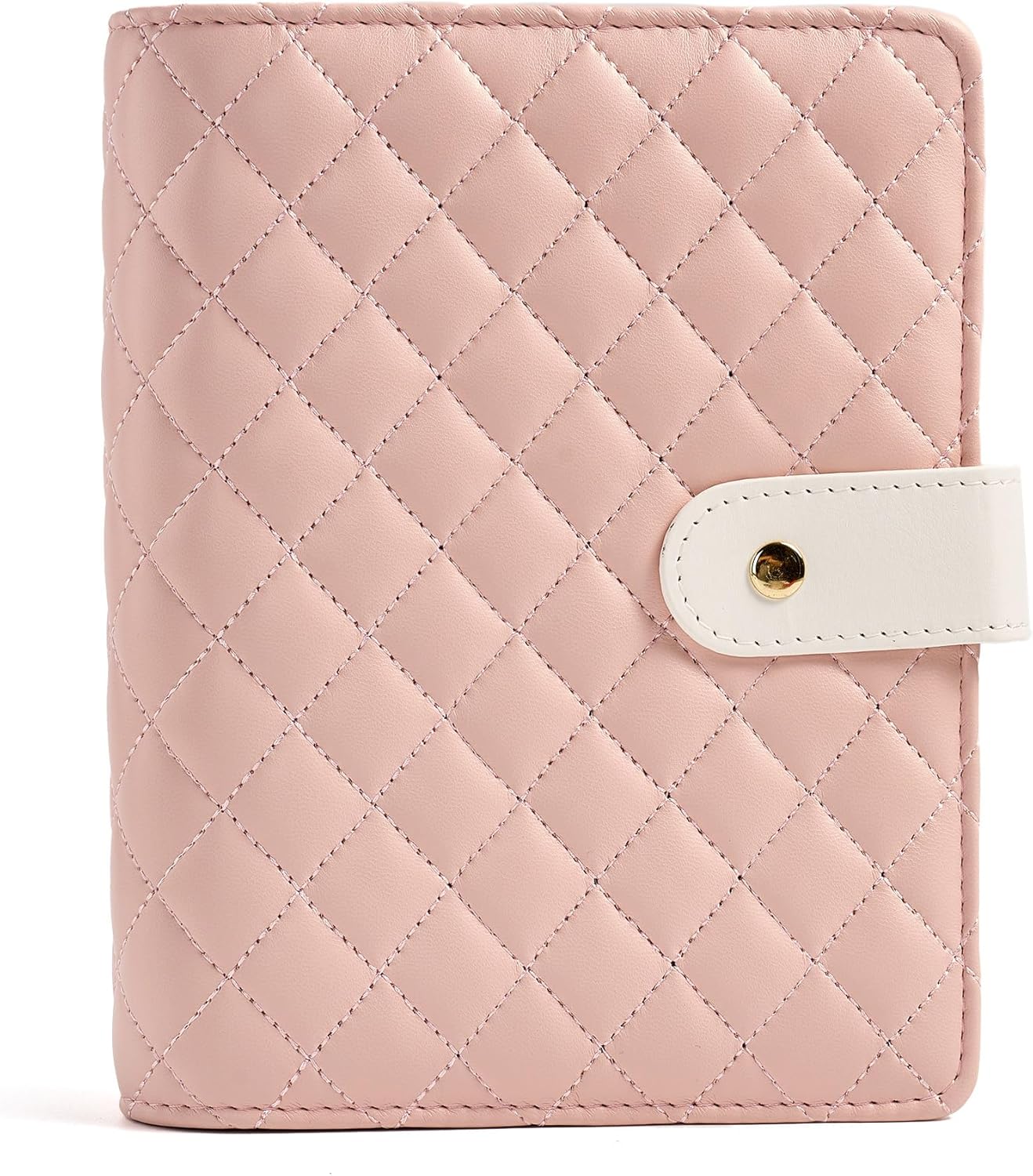 Travel Jewelry Case Organizer PU Leather Jewelry Storage Book Ring Binder with Zipper Velvet Jewelry Pouches Bags for Rings,Necklace,Bracelet - Pink