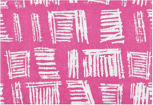 Abstract Pink Stripe Absorbent Bathroom Rug, 24''x16'' Extra Soft Thick Plush Bath Mat, Non-Slip Shaggy Bath Rug for Tub, Shower and Bath, Machine Washable