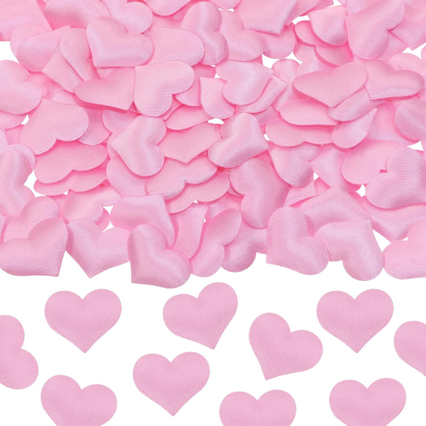 ONLYKXY 200Pcs Sponge Confetti Flower Decor Heart Shape Petals Table Wedding Decoration Glitter Scatter for Wedding Party Valentine's Day Scatter Ponge Petal Confetti (Pink)