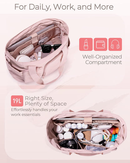 Marscamd Nurse Tote Bag with Crossbody Strap, 9-Pocket Clinical Bag for Nursing Students