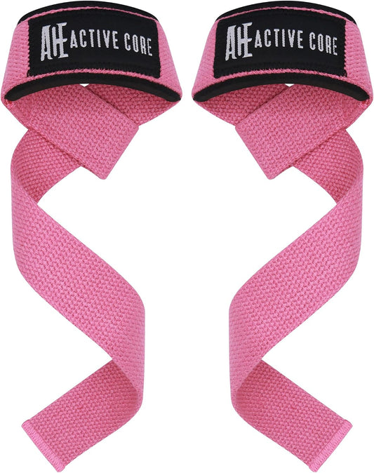 Lifting Wrist Straps for Weightlifting, Weight Lifting Straps Gym Strength Training, Neoprene Padded Wrist Support, Deadlift Straps for Men & Women, 22.5 Inch Cotton