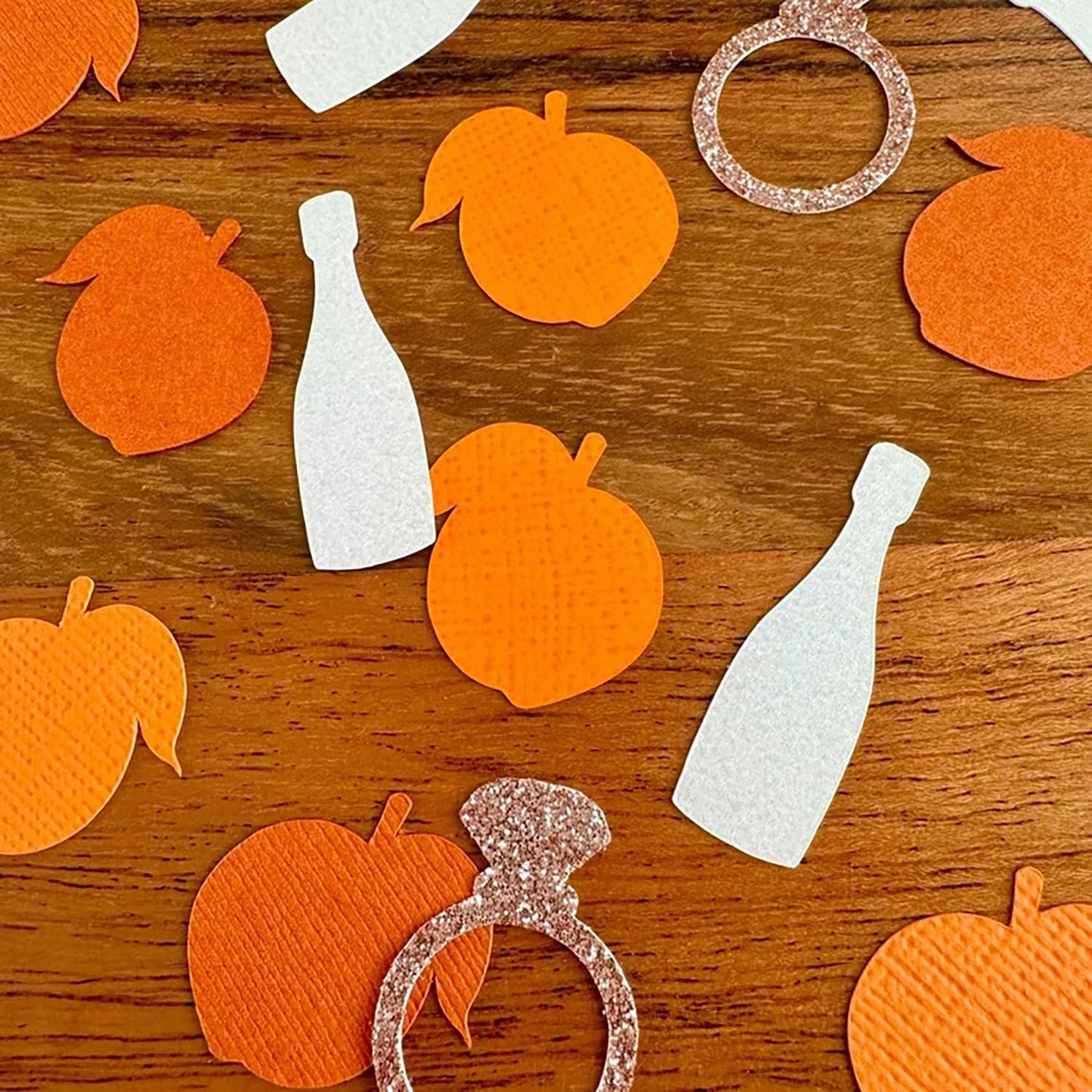 100PCS Where My Peaches At Confetti,Peach Table Confetti,Sweet As a Peach Party Decorations for Girl Peach Birthday Wedding Fruit Themed First Peaches Birthday Baby Shower Decor