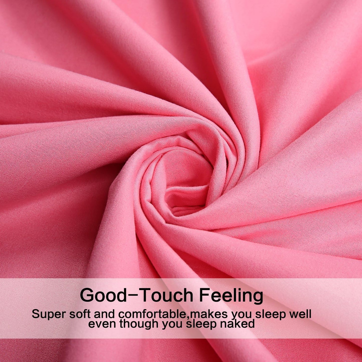 4 Piece Bed Sheet Set (Full,Peach Pink) 1 Flat Sheet,1 Fitted Sheet and 2 Pillow Cases,Brushed Microfiber Luxury Bedding with Deep Pockets