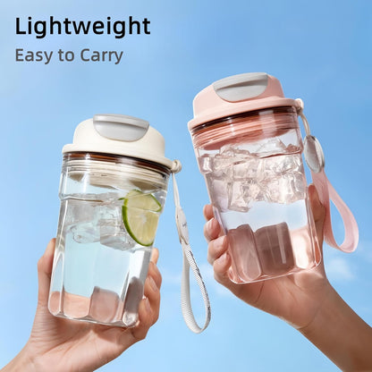 16oz Trendy Reusable Portable Tumbler - BPA Free, Leak - Proof, Lightweight & Easy to Carry,Ideal for On - the - Go Sipping (Pink)