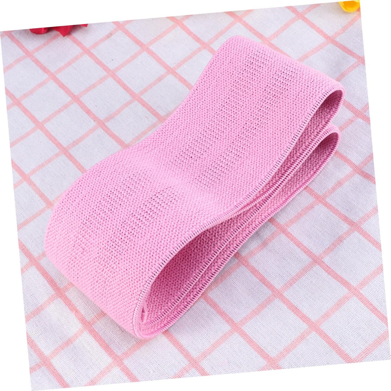Mikinona Pink Hip Elastic Resistance Band for Women Non-Slip Booty Builder for Squats and Leg Workouts Lightweight Fitness Exercise Band for Glute Activation and Hip Thrust Training