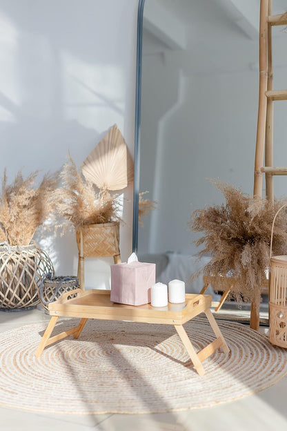 Linen Tissue Box Cover. Square Tissue Box Holder for Bathroom and Office. Coffee Table Decor. (Dusty Pink)
