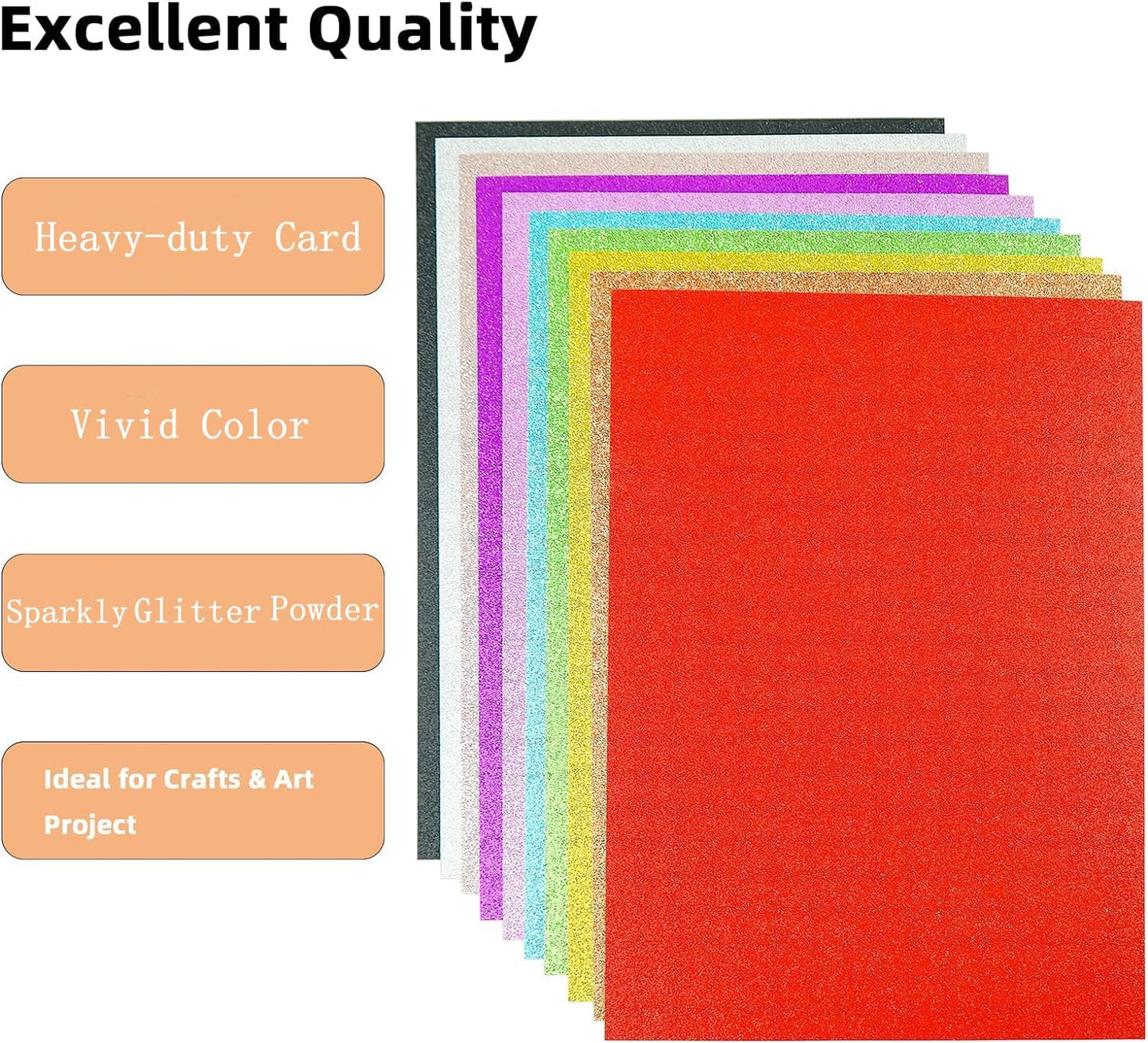 20 Sheets Pink Glitter Cardstock 8.5 x 11 Inches, Heavyweight 250gsm Premium Sparkling Card Stock Paper for Card Making DIY Craft Party Decoration School Student Supplies (Pink)