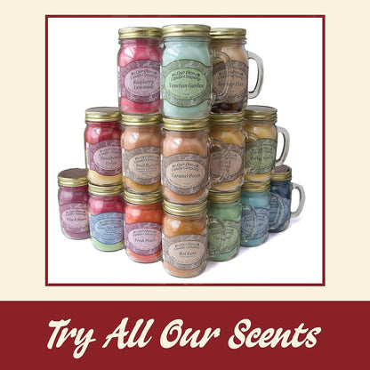 Our Own Candle Company, Fresh Peach Scented Mason Jar Candle, 100 Hour Burn Time, 13 Ounces
