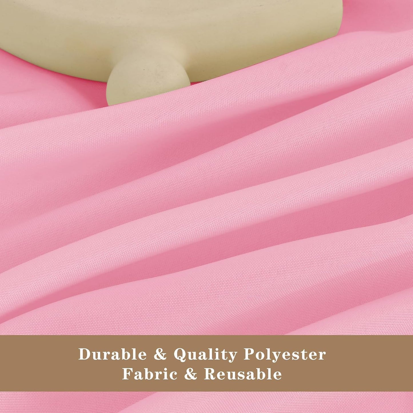 Fitable 6 Pack Pink Round Tablecloths - 120 Inches in Diameter - Stain Resistant and Washable Table Clothes, Polyester Fabric Table Covers for Wedding, Party, Banquet, Formal Events