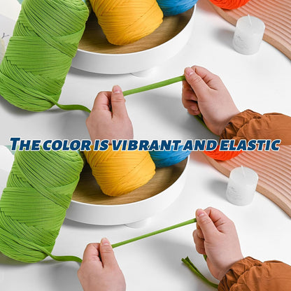 Elastic Fabric T Shirt Yarn for Crocheting，Beginner Crochet Yarns with Polyester Spandex Blend,Total 400g/114yds Soft Tshirt Yarn for Crochet Crafts/Bags/Baskets（Peach）