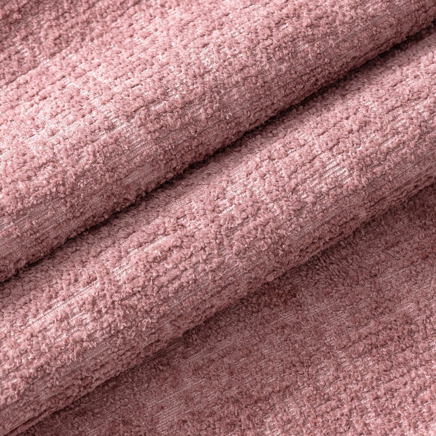 MIULEE Decorative Throw Pillow Covers 18x18 Pack of 2 Blush Pink Spring Couch Pillow Covers Soft Cozy Textured Chenille Pillowcases for Home Decor Sofa Living Room Cushion Bedroom