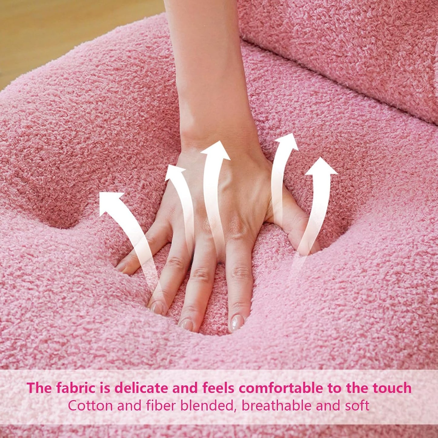 Pink Chair Cushion Non-Slip Desk Chair Cushions with Back Support Soft Plush Office Seat Pad with Ties Rocking Chairs Cushion for Office Car Home Dining Room Kitchen