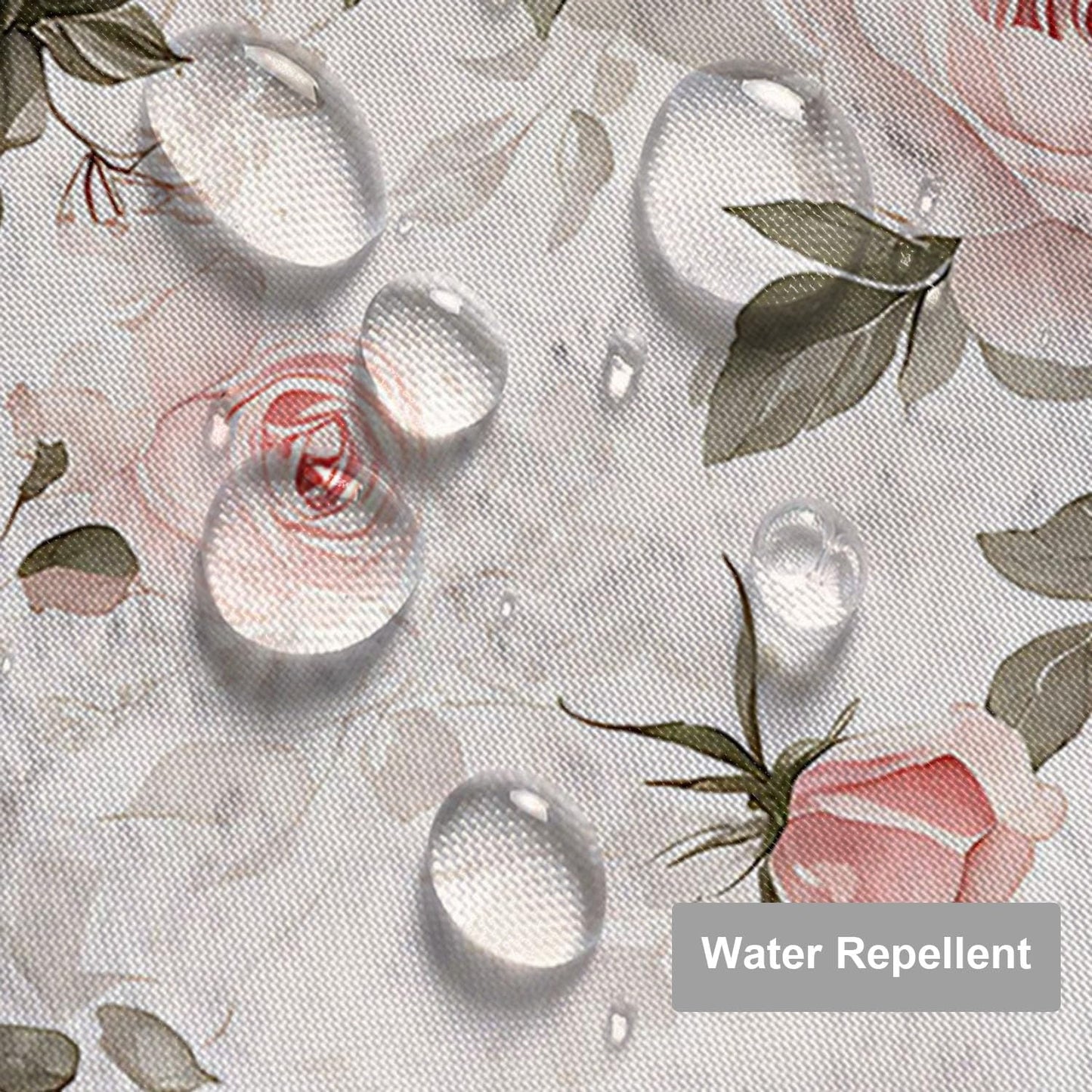 Moslion Pink Rose Flower Green Leaf Shower Curtain 72x72 Inch Bathroom Curtains Set Home Waterproof Polyester Fabric with Hooks