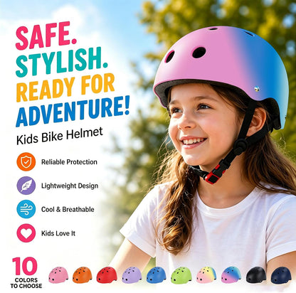 Kids Bike Helmet, Toddler Helmet for Youth Boys Girls Ages 3-5/5-8/8-14 Year Old, Adjustable Fit & Lightweight, Multi-Sport Safety for Skateboard Skating Bicycle Scooter Cycling