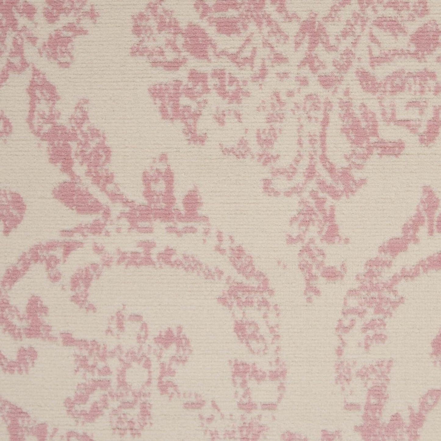 Nourison Home Jubilant Ivory Pink 6' x 9' Area Rug - Easy Clean, Non Shedding, Bed Room, Living Room, Dining Room, Kitchen (6' x 9')