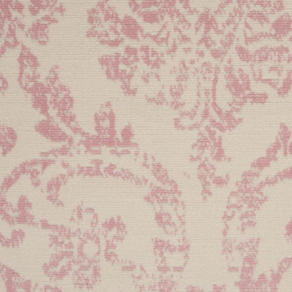 Nourison Home Jubilant Ivory Pink 6' x 9' Area Rug - Easy Clean, Non Shedding, Bed Room, Living Room, Dining Room, Kitchen (6' x 9')