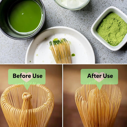 Matcha Whisk Set, 6-Piece Matcha Making Kit, Macha Tea Set, (Chasen Holder), Ceramic Whisk Holder, Matcha Starter Sifter, Bamboo Scoop, Spoon Japanese Tea Tools For Ceremony Gift (Pink)