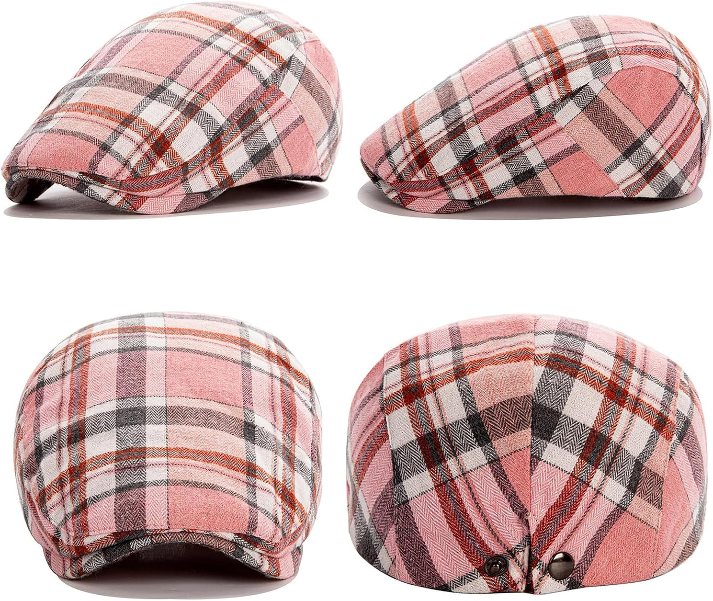 Men's Newsboy Cap, Ivy Style Gatsby Flat Cap, Adjustable Irish Cabbie Ivy Driving Hunting Cap.