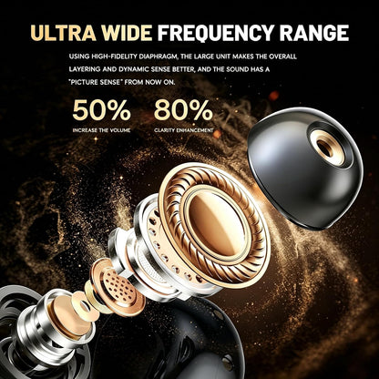 Open Ear Earbuds Clip on Earbuds Earbuds for Small Ears with Spatial Audio,Invisible Fit Air Conduction Headphones, Bluetooth 6.0 Open-Ear Clip for Running,Work & All-Day Comfort. (Rose Gold)