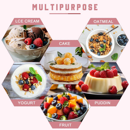 Mifoci 50 Sets Dessert Cups with Spoons, Square Disposable Plastic Parfait Bowl, Elegant Clear Dessert Cups for Fruit Ice Cream for Wedding Bridal Shower Baby Shower Graduation Birthday (3.5 oz,Pink)